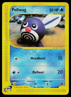 Pokemon Card - Poliwag Expedition Base Set 125/165 Common - Image 1