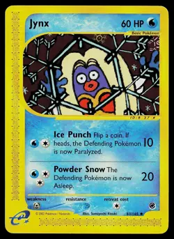 Pokemon Card - Jynx Expedition Base Set 83/165 Uncommon - Image 1