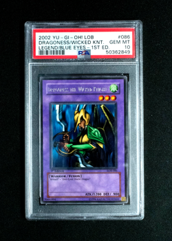 Yugioh DRAGONESS THE WICKED KNIGHT LOB-086 1st Edition (GEM MINT) PSA 10 - Image 1