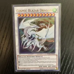 Yugioh Cosmic Blazar Dragon DUSA-EN034 Ultra Rare 1st Ed NM - Image 1