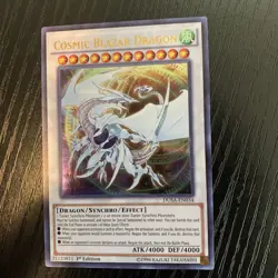 Yugioh Cosmic Blazar Dragon DUSA-EN034 Ultra Rare 1st Ed NM - Image 2