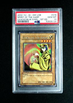Yugioh SPIRIT OF THE HARP LOB-078 1st Edition (GEM MINT) PSA 10 - Image 1