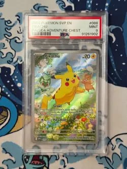 2024 Pokemon SVP EN SV Promo Pikachu 088 Paldea Adventure Chest PSA 9 MINT - Image 1