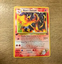 Blaine's Charizard 2/132 Gym Challenge EN 2000 Holo Rare 1st Edition - Image 1