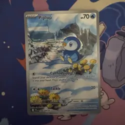 Pokemon Piplup 098/094 Me02: Phantasmal Flames Holo Illustration Rare 70 HP Eng - Image 1
