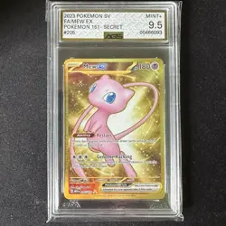 2023 Pokemon MEW EN-151 Mew EX 205/165 Gold Hyper Rare Graded AGS 9.5 - Image 1