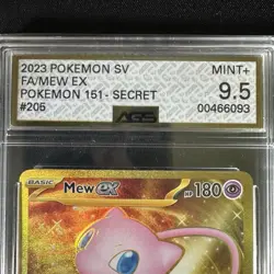 2023 Pokemon MEW EN-151 Mew EX 205/165 Gold Hyper Rare Graded AGS 9.5 - Image 3