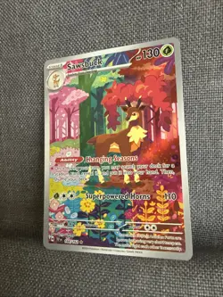 Pokemon TCG | Sawsbuck 166/162 | Temporal Forces | Illustration Rare Holo | NM - Image 5