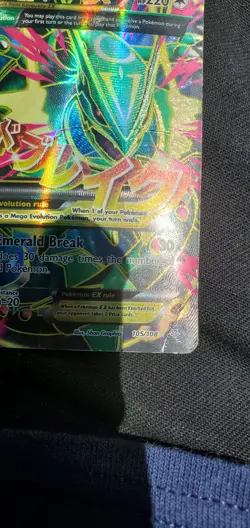 Pokemon TCG M Rayquaza EX 105/108 Roaring Skies Full Art Holo Ultra Rare English - Image 5