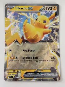 Pikachu EX 063/193 Sv02: Paldea Evolved Pokemon TCG - Image 1