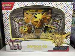 Pokemon TCG Scarlet & Violet 151 Zapdos ex Collection Box New Sealed 4 Packs + - Image 1