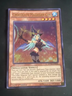 Yu-Gi-Oh! Chocolate Magician Girl Secret Rare Holo MVP1-EN052 1st Ed EN - Image 1
