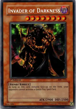 Invader of Darkness IOC-111 Secret Rare Invasion of Chaos Yu-Gi-Oh Unlimited LP - Image 1