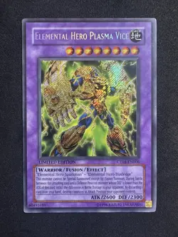 Yugioh Elemental Hero Plasma Vice CT04-EN006 Secret Rare Limited Edition - Image 1