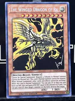 Yugioh The Winged Dragon of Ra TN19-EN009 Secret Holo Limited Edition - Image 3