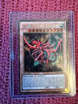 Yugioh Slifer The Sky Dragon Premium Gold 1st Edition PGLD-EN032 - Image 1