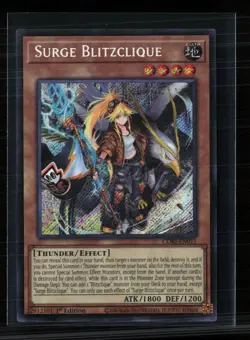 Yu-Gi-Oh! Surge Blitzclique Chaos Origins Secret Rare • CORI-EN011 1st Edition - Image 1