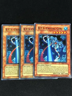 YUGIOH B.E.S. CRYSTAL CORE CRV-EN021 SUPER PLAY/EDGEWARE X3 - Image 1