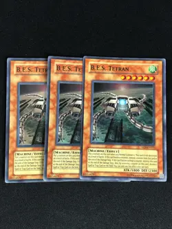YUGIOH B.E.S. TETRAN EEN-EN017 SUPER PLAY/EDGEWARE X3 - Image 1