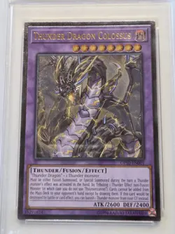 Thunder Dragon Colossus OP10-EN001 (UTR) PSA 8 Ultimate Rare Yugioh Card NM/MINT - Image 3