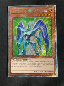 Yu-Gi-Oh! TCG Elemental HERO Prisma RA03 NM 1st Edition Platinum Secret Rare - Image 1