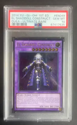 PSA 10 El Shaddoll Construct Ultimate Rare DUEA-EN049 1st Edition Yugioh - Image 1
