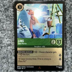 Disney Lorcana Winterspell Ling Snow Warrior 75/204 Rare Foil NM - Image 2