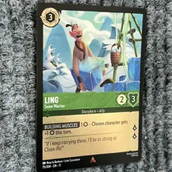 Disney Lorcana Winterspell Ling Snow Warrior 75/204 Rare Foil NM - Image 3