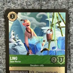 Disney Lorcana Winterspell Ling Snow Warrior 75/204 Rare Foil NM - Image 5