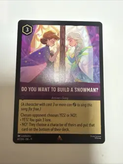 DISNEY LORCANA TCG - Winterspell - Do You Want To Build A SnowmanU Rare 61/204 - Image 1