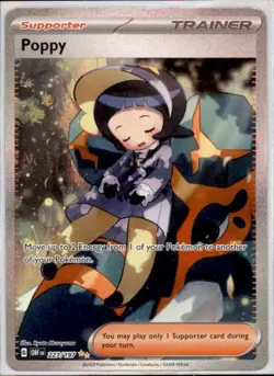 Poppy 227/197 SV03: Obsidian Flames SIR Holo Pokemon Card Near Mintkk - Image 1