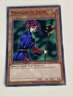 Yugioh - Magician of Faith x 3 - 1st Edition NM - Plus Free Holographic Card - F - Image 2