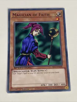 Yugioh - Magician of Faith x 3 - 1st Edition NM - Plus Free Holographic Card - F - Image 3