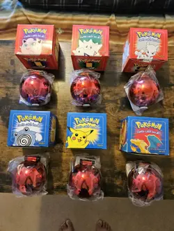 SEALED FULL Set WOTC 1999 Pokemon Burger King 23K Gold Trading Card Pokeballs - Image 1