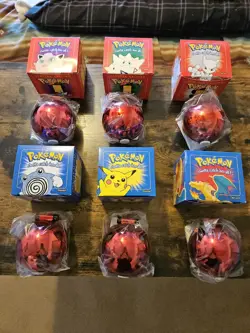 SEALED FULL Set WOTC 1999 Pokemon Burger King 23K Gold Trading Card Pokeballs - Image 2
