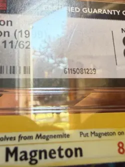1999 Pokemon TCG Magneton 11/62 Fossil Unlimited Holo Card 1st Edition CGC 8.5 - Image 3