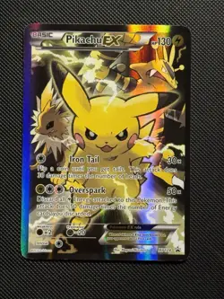 Pikachu EX XY124 XY Black Star Promo Holo 2016 Pokemon Card English 2016 2 - Image 1