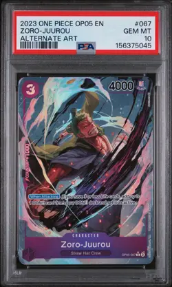 Zoro-Juurou (Alternate Art) OP05-067 Awakening of the New Era Foil PSA 10 - Image 1