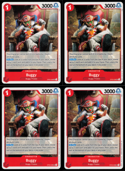 4x One Piece OP03-008 UC Buggy - English - Regular - Playset - TCG - NM/M - Image 1