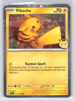 Pikachu (Pokemon Day) 051/162 Holo Miscellaneous Cards & Products Pokemon LP - Image 1
