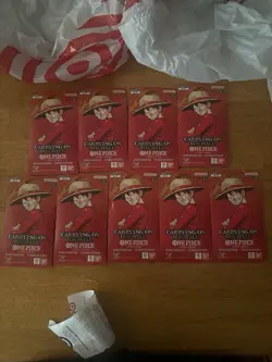 *SEALED LOT OF 9* One Piece Card Game Carrying On His Will Booster Packs - Image 1