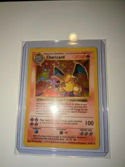 Pokemon TCG Charizard Base Set Holo Shadowless Rare Card 4/102 - Image 1