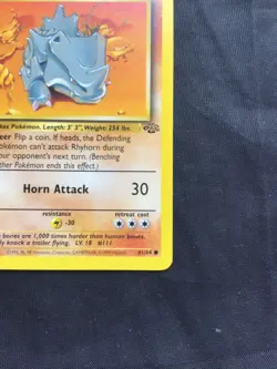 Pokemon Cards: Jungle 1st Edition Common: Rhyhorn 61/64 - Image 4