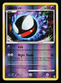 Gastly 36/99 Reverse Holo Arceus Pokemon Card - Image 1
