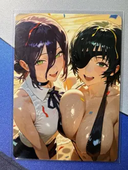 Reze & Himeno Chainsaw Man ACG Goddess Story Waifu Anime Custom Card - Image 1
