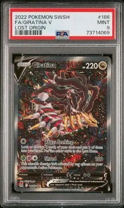2022 POKEMON SWORD & SHIELD LOST ORIGIN #186 FULL ART/GIRATINA V PSA 9 - Image 1