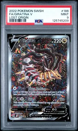 2022 POKEMON SWORD & SHIELD LOST ORIGIN #186 FULL ART/GIRATINA V PSA 9 - Image 1