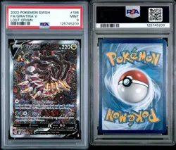 2022 POKEMON SWORD & SHIELD LOST ORIGIN #186 FULL ART/GIRATINA V PSA 9 - Image 3