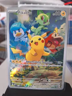 Pokemon TCG Pikachu # 027 Scarlet & Violet Promo Cards Holo - Image 1