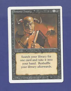 1994 Magic the Gathering - Demonic Tutor - Revised MTG - Image 1